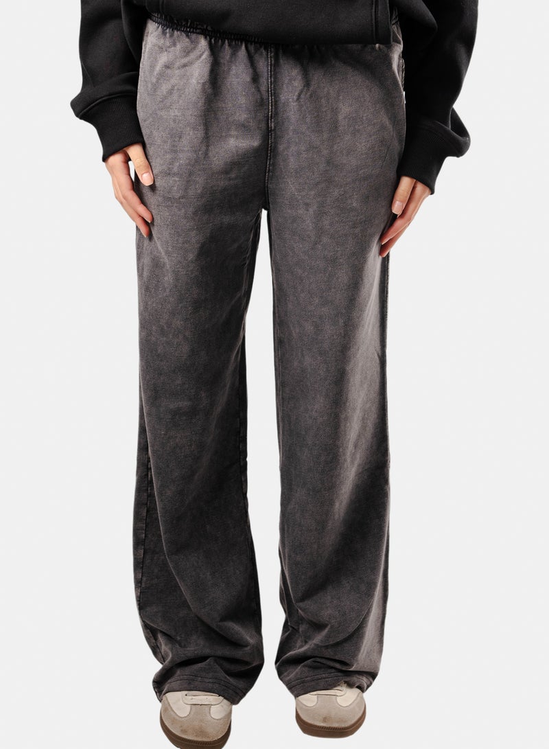 Basic Look Washed Straight Leg Pants - Image 1